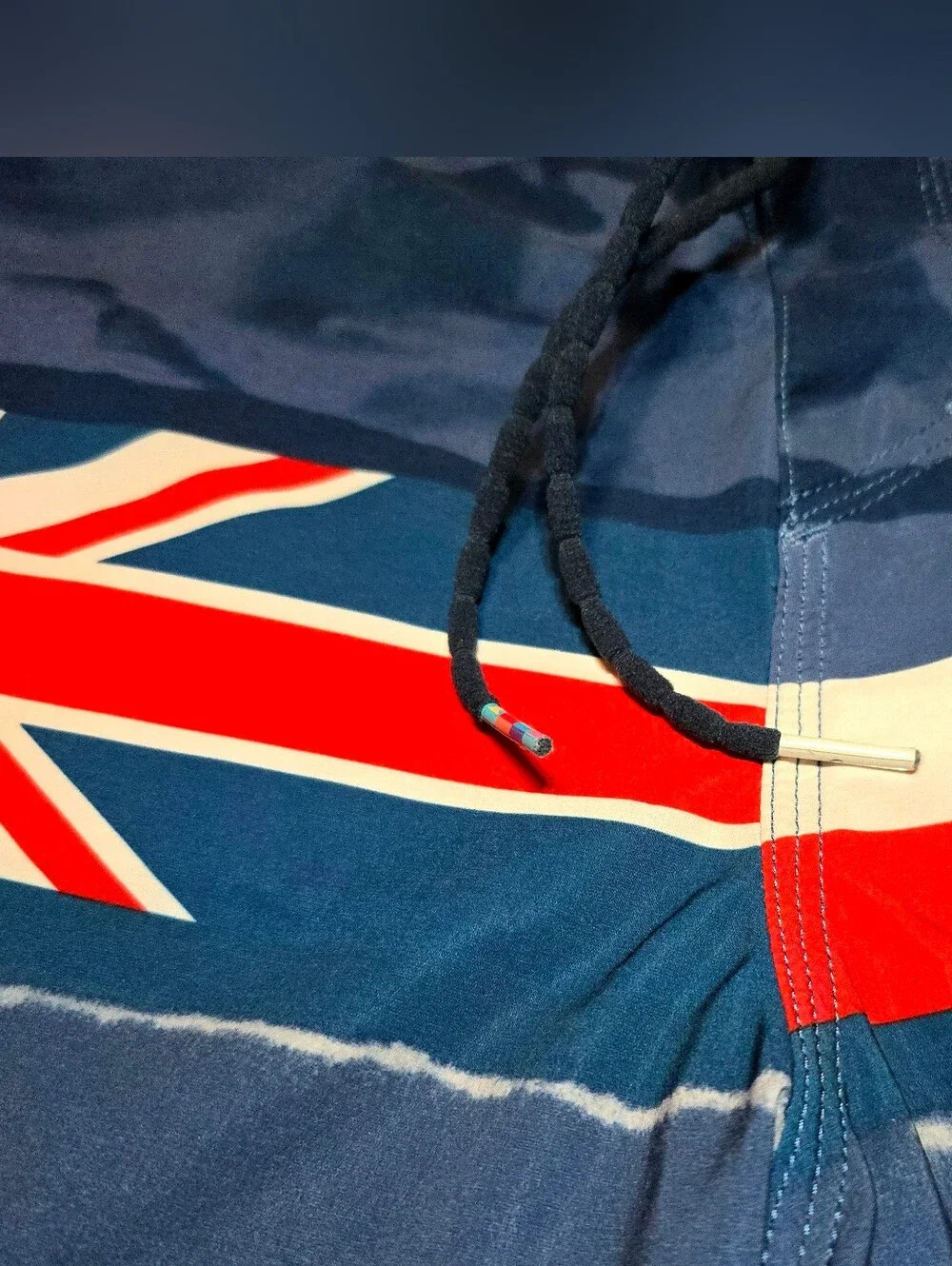 Quiksilver Highline Board Shorts Mens Size 36 Hawaiian Flag Y2K Style Bottoms